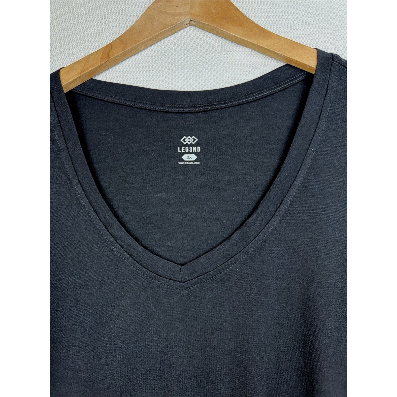 Leg3nd Athletic V-Neck Short Sleeve Top Shirt Size 3x Black Nwt Activewear — image 3 of 8